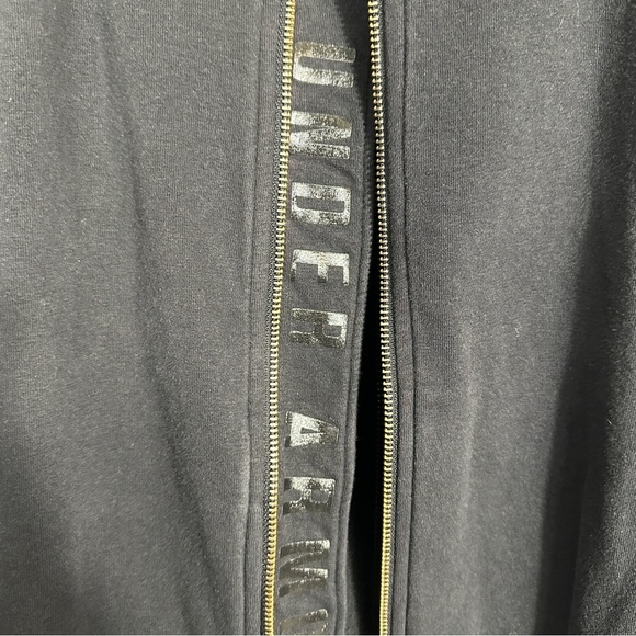 Under Armour size small black/gray zip up jacket, logo on placket, loose fit - Picture 6 of 12